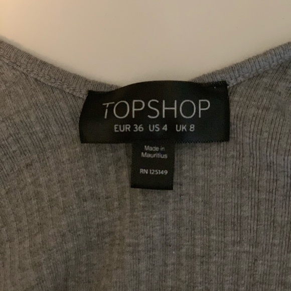 Topshop Grey Bodycon Dress - Picture 5 of 5